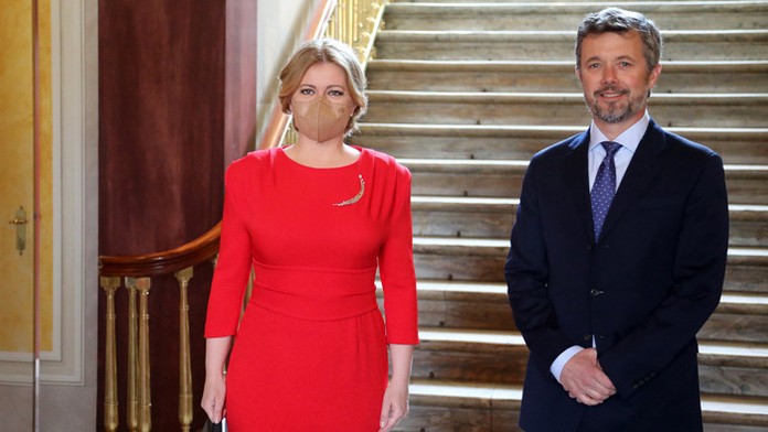 Prezidentka Zuzana Čaputová a dánsky korunný princ Frederik.