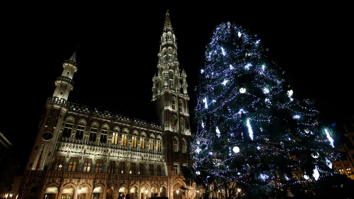 Archívna snímka z vianočného Bruselu.