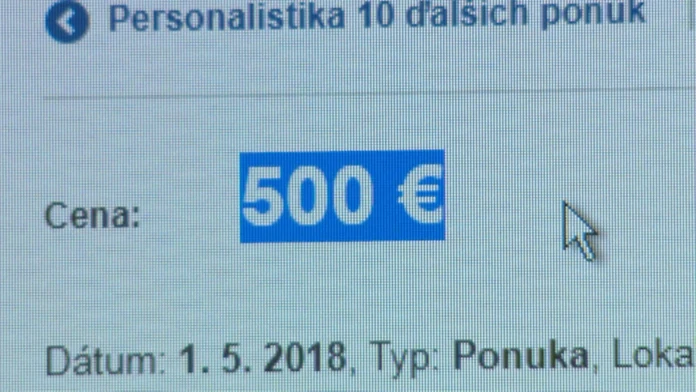Zverejnený plat v inzeráte.