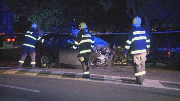 Záber z miesta nehody.