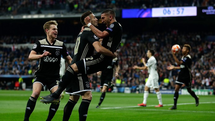 Marco Asensio z Realu Madrid reaguje v odvete osemfinále LM proti Ajaxu Amsterdam.