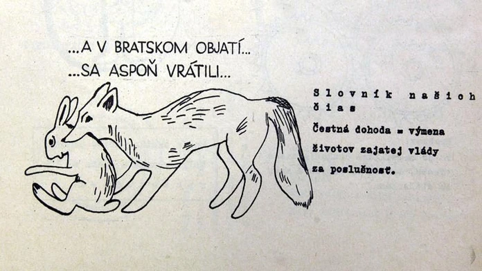 Plagáty, ktoré zosmiešňovali inváziu vojsk Varšavskej zmluvy v auguste roku 1968.