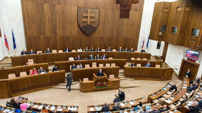 Na snímke prezident SR Andrej Kiska prednáša Správu o stave republiky