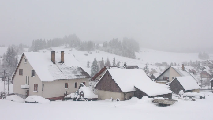 Zasnežená Oravská Lesná