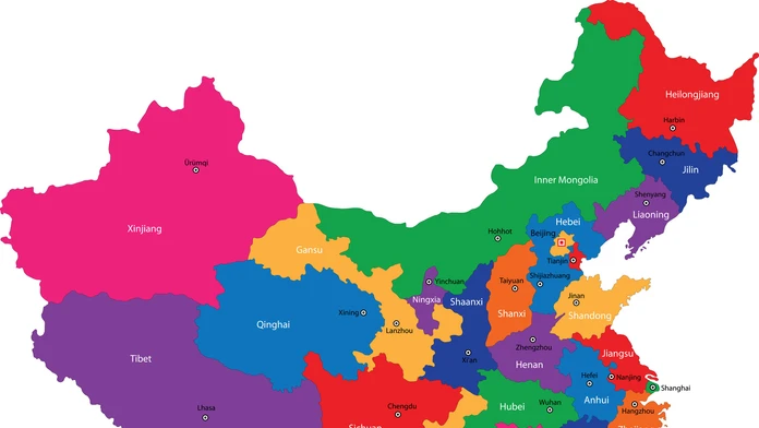 Mapa Číny