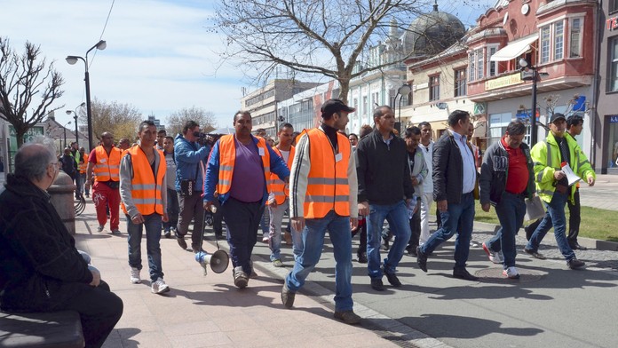 Protestný pochod Rómov v centre Michaloviec