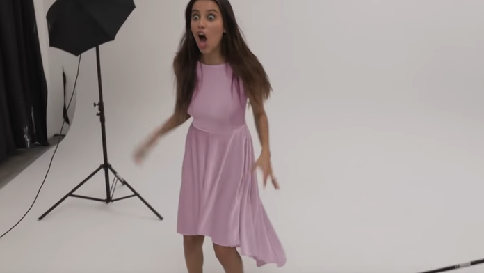 Modelka bola nadšená. 