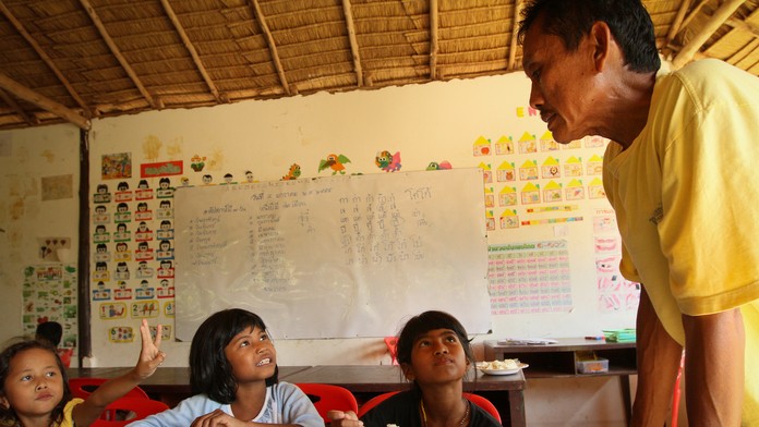 Kambadžskí školáci.