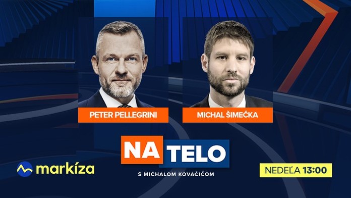 Hosťami relácie Na telo budú Peter Pellegrini (Hlas-SD) a Michal Šimečka (PS)