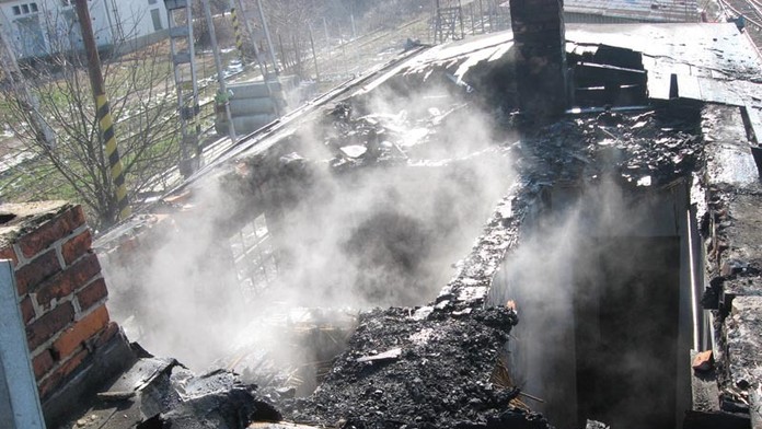 Poziar stareho depa v Trnave