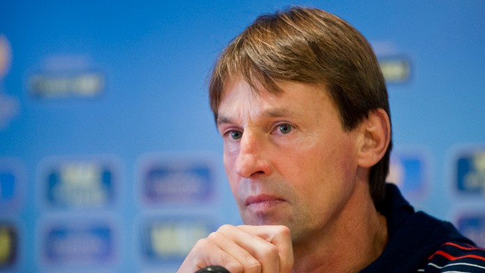 František straka na tlačovej konferencii pred stretnutím Európskej Ligy Slovan Bratislava - SSC Neapol.