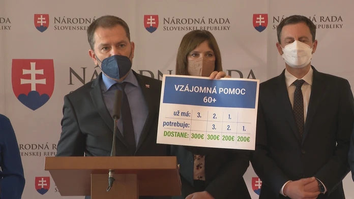 Igor Matovič a schéma príspevku pre dôchodcov k očkovaniu.