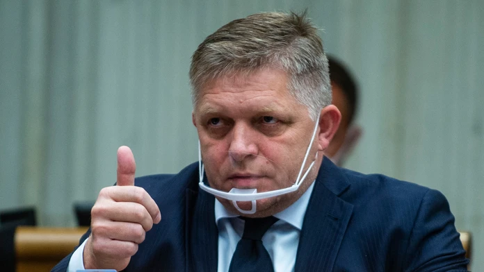 Na snímke predseda Smeru Robert Fico 