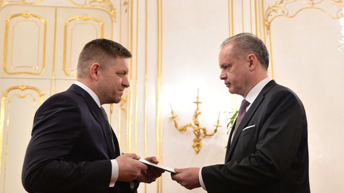 Robert Fico a Andrej Kiska.
