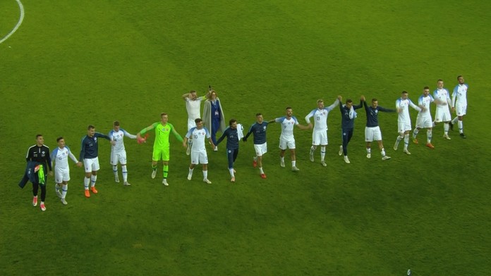 Slováci sa tešia z víťazstva nad Estónskom