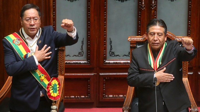 Bolívijský viceprezident David Choquehuanca.