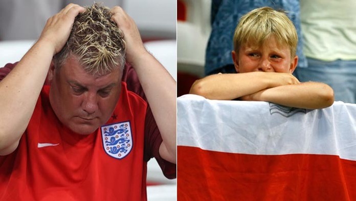 Smútok anglických fanúšikov