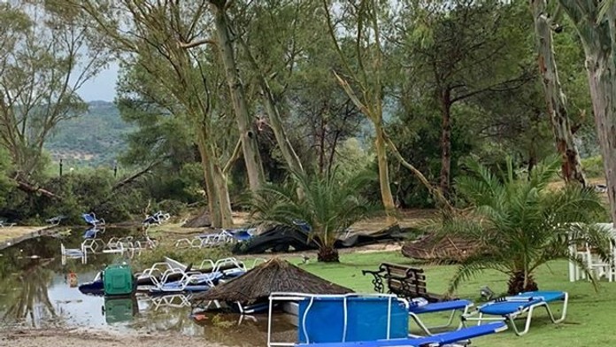 Spúšť po mohutných búrkach.