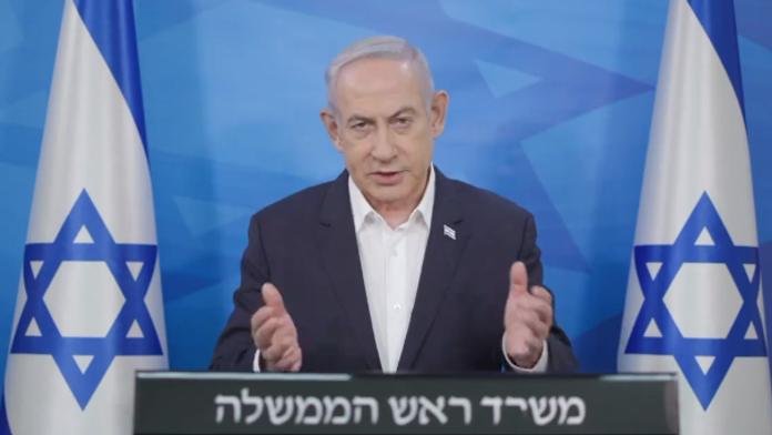 Izraelský premiér Benjamin Netanjahu reaguje na útok Iránu.