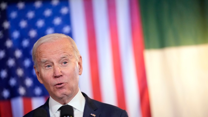 Americký prezident Joe Biden počas príhovoru.