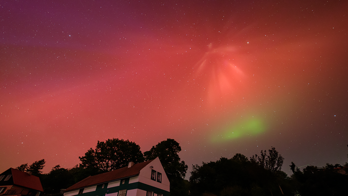 Aurorálny anjel nad Záhořicami. 