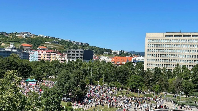 Demonštrácia proti vláde, očkovaniu a opatreniam.