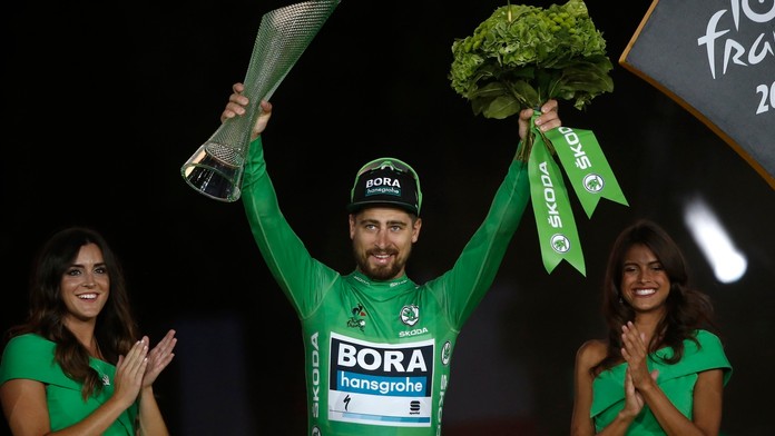 Peter Sagan získal svoj siedmy zelený dres pre víťaza bodovacej súťaže na 106. ročníku prestížnych pretekov Tour de France..jpg
