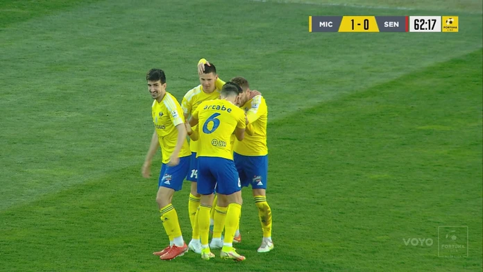 Michalovce doma zdolali Senicu, o ich triumfe rozhodol vlastný gól