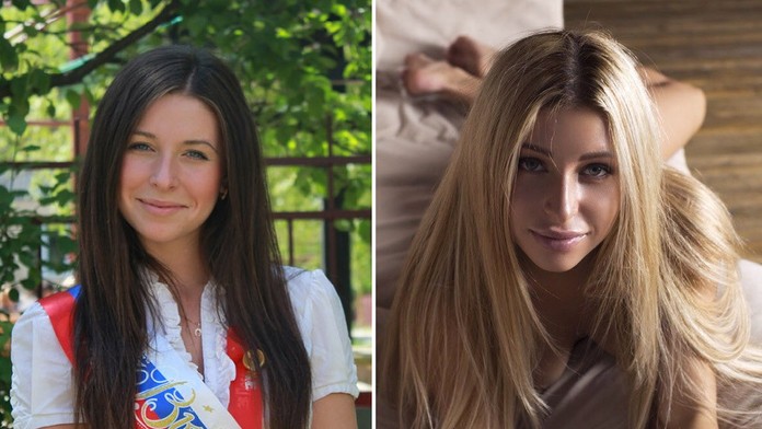 Premena Angeliny (vľavo snímka z 29. mája 2012, vpravo 1. marca 2015)