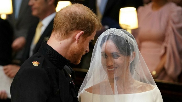 Princ Harry a Meghan Markle počas svadobnej ceremónie