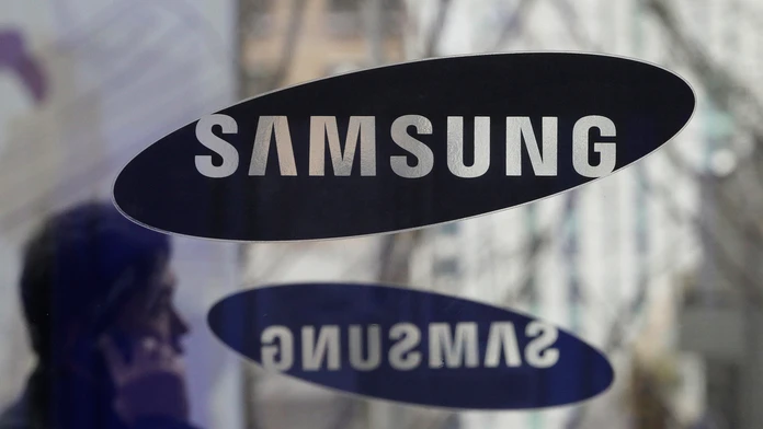 Logo spoločnosti Samsung v Soule.
