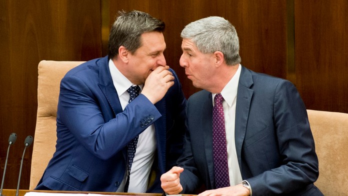 Predseda SNS Andrej Danko a predseda Mosta-Híd Béla Bugár