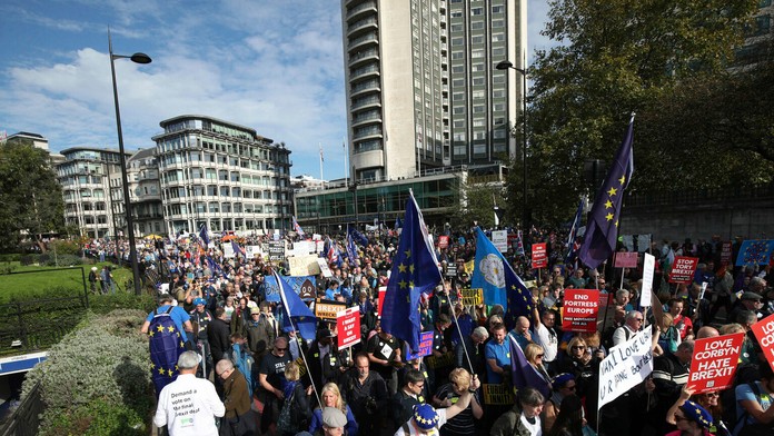Pochod za druhé referendum o brexite.