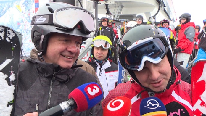 Prezidenti Poľska a Slovenska v Tatrách.
