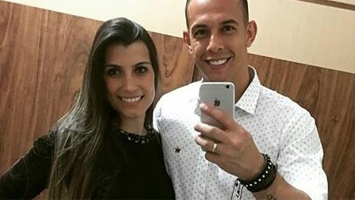 Marcos Danilo s manželkou