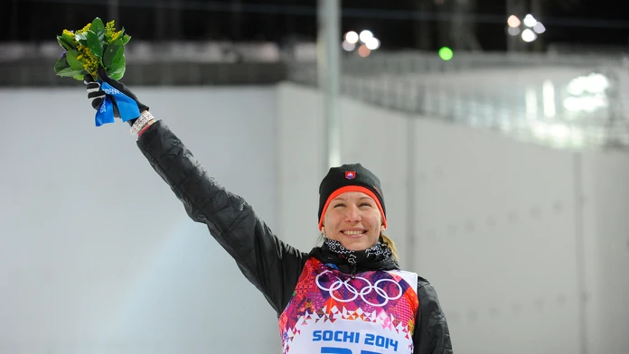 Anastasia Kuzminová po víťazstve v šprinte v Soči