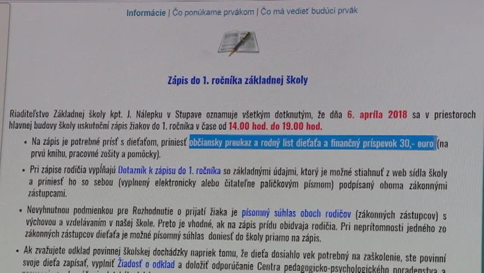 Inštrukcie k zápisu prvákov.