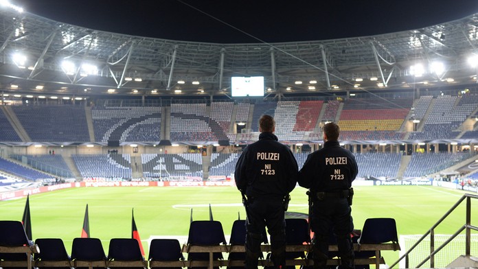 Futbalová HDI-Arena v Hannoveri.