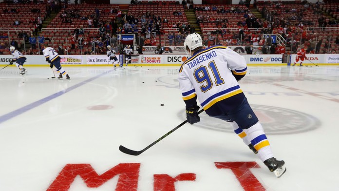 Útočník St. Louis Blues Vladimir Tarasenko na archívnej snímke.