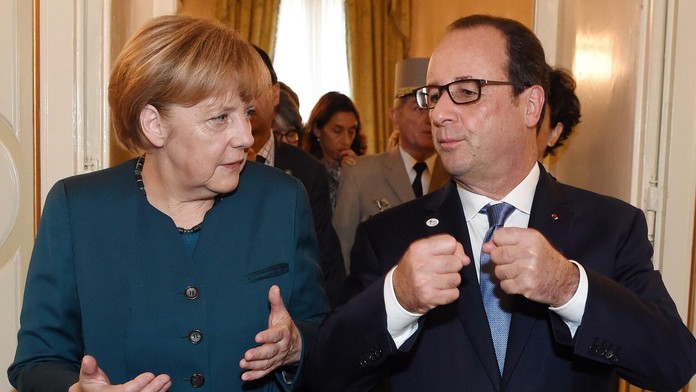 Merkelová Hollande