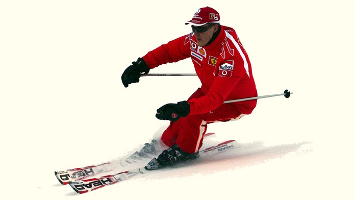 Nemecký jazdec F1 Michael Schumacher sa lyžuje v lyžiarskom stredisku Madonna di Campiglio v talianskych Alpách. (archívna snímk