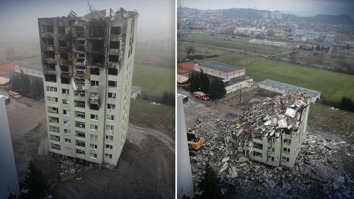 Polícia odvádza Martinu.