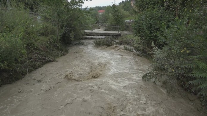 Povodne v Čadci.