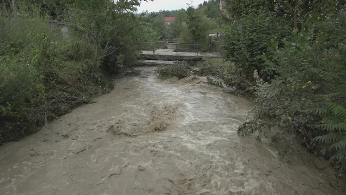 Povodne v Čadci.
