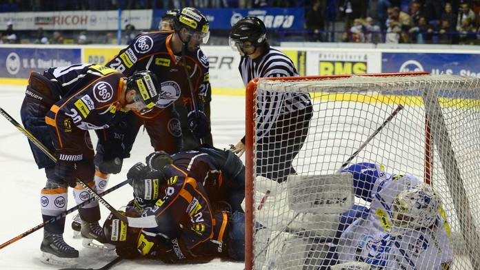 Zápas semifinále play off hokejovej Tipsport extraligy medzi HC Košice - HK Poprad