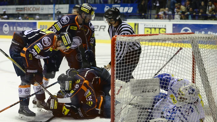 Zápas semifinále play off hokejovej Tipsport extraligy medzi HC Košice - HK Poprad