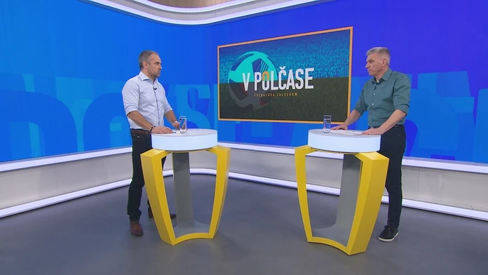 Moderátor Slavo Jurko a Norbert Hrnčár v Talkshow V polčase.