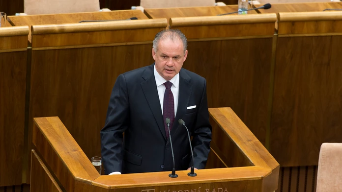 Na snímke prezident SR Andrej Kiska prednáša Správu o stave republiky