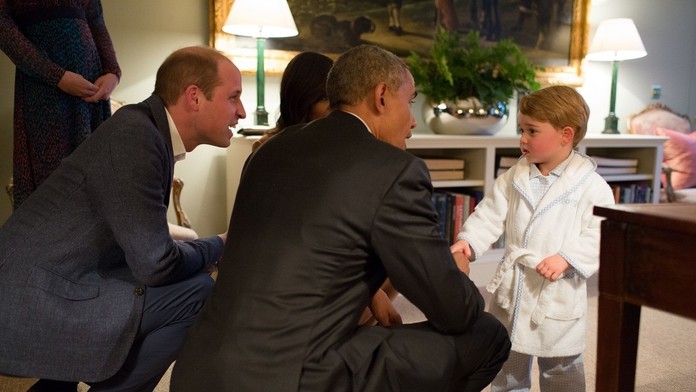 Barack Obama a princ George.