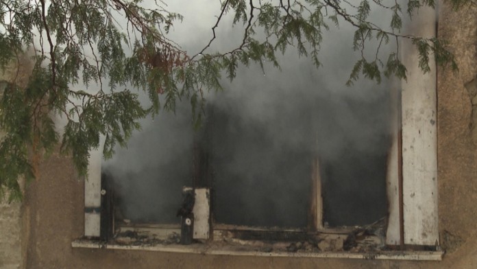 Požiar v skušobni.